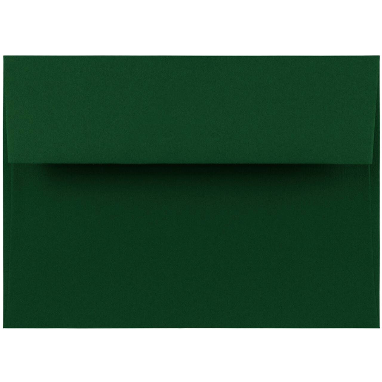 JAM Paper A7 Dark Green Premium Invitation Envelopes